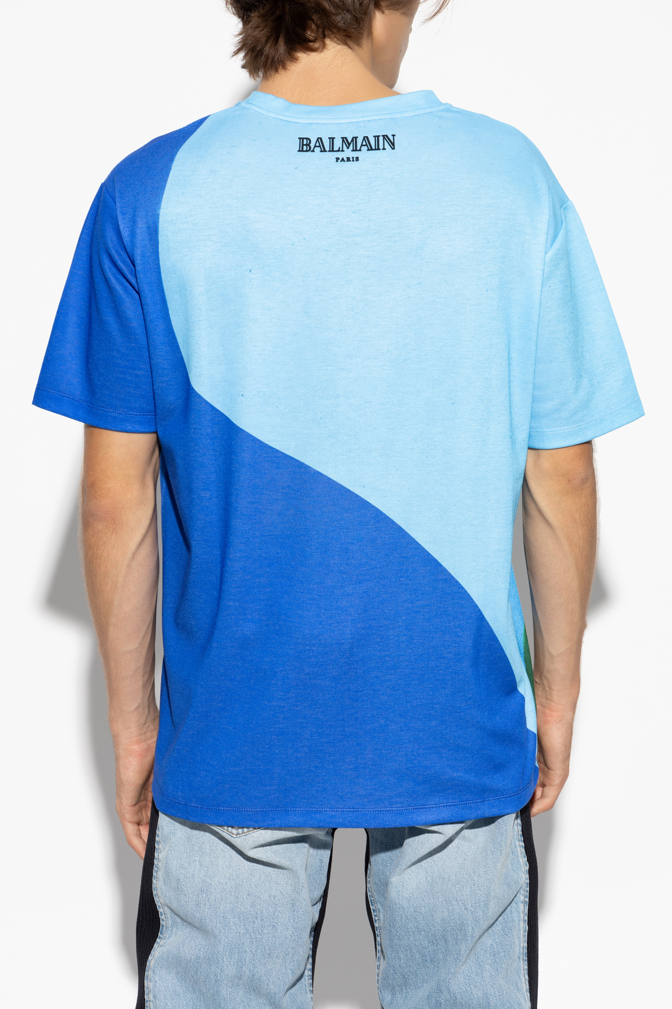 Balmain Flocked Letter Logo T-Shirt (Black/Red) – CNCPTS